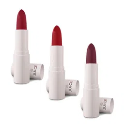 JUICE Set Of 3 Kiss Sensation Matte SPF15 Lipstick - Red Rebel-Red Addict-Sangria-5