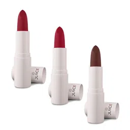 JUICE Set Of 3 Kiss Sensation Matte SPF15 Lipstick 4g Each - Red Rebel-Red Carpet-Merlot-72