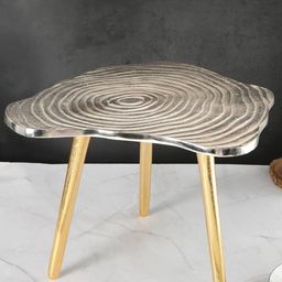 THE HOME CO. Gold toned Aluminum Sitting Stool-33