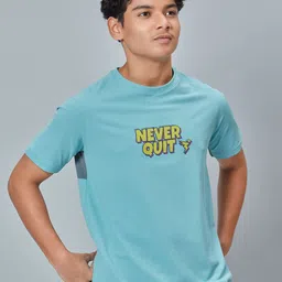 Technosport Boys Typography Printed Raglan Sleeves Slim Fit T-Shirt-image-12