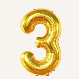 Special You Yellow Three number Foil Balloons-53