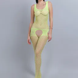 COLOR STYLE Self-design Halter Neck Baby Doll With Mask-image-44