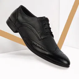 FAUSTO Men Leather Lace-Up Formal Brogues-picture-29