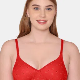 KOMLI Floral Seamless Medium Padded Cotton Rich Full Coverage T-Shirt Bra All Day Comfort-picture-42