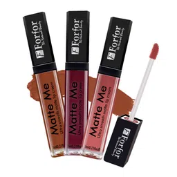 FORFOR Matte Me Set Of 3 Ultra Smooth Matte Liquid Lipstick - 5ml Each - 116-119-121-8