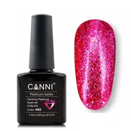 CANNI Perfect Platinum Glitter Foil Gel Color Coat Chrome Nail Gel Polish 7.3 ml - Canni 489-image-86