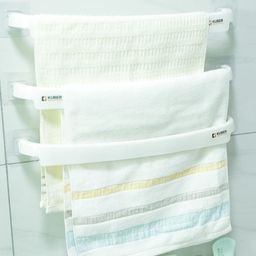 Kuber Industries White 3 Pieces Plastic Towel Hangers-image-35