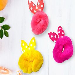 Proplady Girls Pink & Coral Set of 3 Ponytail Holders-2