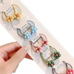LYTIX Girls Set of 10 Assorted Embellished Ponytail Holders-16