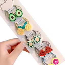 LYTIX Girls Set Of 10 Assorted Embellished Ponytail Holders-50