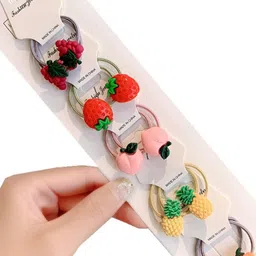 LYTIX Girls Set Of 10 Assorted Embellished Ponytail Holders-13