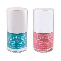DeBelle Set of 2 Fleur De Pearl Gel Nail Polish - Royale Cocktail & Miss Bliss - 8ml Each-57