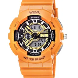 V2A Unisex Kids Yellow Dial & Yellow Straps Analogue and Digital Multi Function Watch V2A-CS-309B-Yellow-58