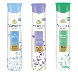 YARDLEY LONDON Women Set Of 3 Deo - Lace + English Lavender + Imperial Jasmine- 150ml Each-15