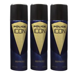 Police Men Set of 3 Icon Deodorant Body Spray - 200 ml Each-5