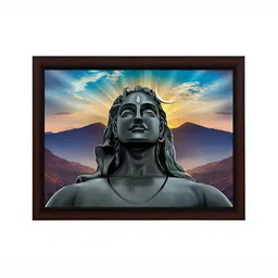 masstone Black & White Lord Shiva Religious Wall Art-image-93