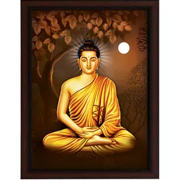 masstone Brown & White Buddha Religious Wall Art-image-77