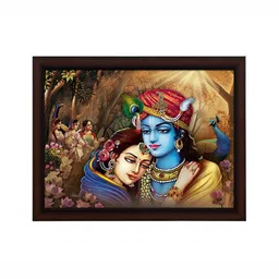 masstone Black & White Radha Krishna Religious Wall Art-image-70
