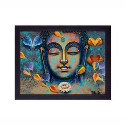 masstone Black & Blue Buddha Religious Wall Art-picture-14