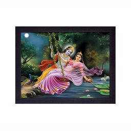 masstone Black & Purple Radha Krishna Religious Wall Art-image-99