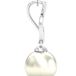 KUBERBOX 18KT White Gold Diamond Studded And Pearl Beaded Pendant - 0.54 g-5