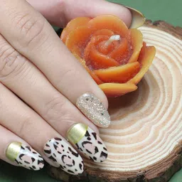 LICK 30 Pcs Glossy Glitter & Animal Print Fake nails-Artificial Press On Nails-54