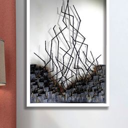 SAF White & Black Modern Art Digital Reprint-56