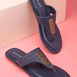 Paragon Embellished Lightweight Open Toe Flats-3
