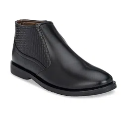 John Karsun Men Black Solid Formal Slip-On-image-52