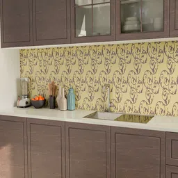 Kuber Industries Yellow Printed Decorative Wall Sticker-30
