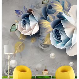 Aura Grey & White 3D Printed Self Adhesive Wall Sticker-image-48