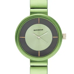 WATCHSTAR Women Green Embellished Dial & Green Stainless Steel Analogue Watch Mate green-image-38