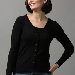 SHOWOFF Women Black Wool Sweater-picture-19