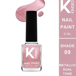 KINDED Long Stay Glossy Finish Nail Polish - 9ml - Metallic Dual Tone Pink 09-53