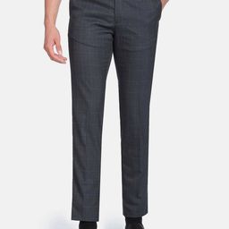 Arrow Men Windowpane Checks Tailored Formal Trousers-picture-35