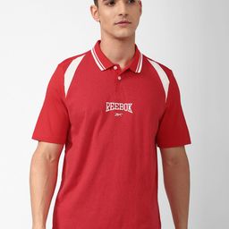 Reebok Cl Var Polo Collar Slim-Fit Pure Cotton T-Shirt-20