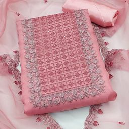 SHADOW & SAINING Embroidered Unstitched Dress Material-image-91