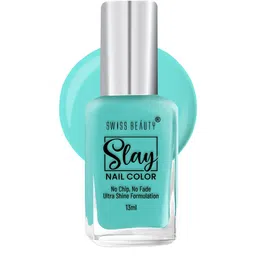 SWISS BEAUTY Slay Quick Dry Nail Polish with Ultra Shine Formula 13 ml - Blue Sky 11-image-71