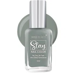 SWISS BEAUTY Slay Quick Dry Nail Polish with Ultra Shine Formula 13 ml - Grey Stone 26-29