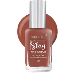 SWISS BEAUTY Slay Quick Dry Nail Polish with Ultra Shine Formula 13 ml - Rose Wood 33-22