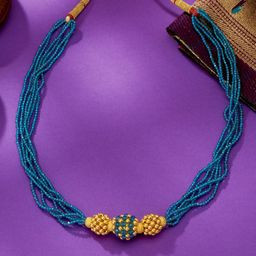 P N GADGIL JEWELLERS Woman Sumangal 22 Kt Gold Thushi Necklace 1.16 gm-image-78