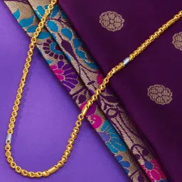 P N GADGIL JEWELLERS Unisex 22 Kt Inspired Simplicity Yellow Gold Chain 9.71g-image-45