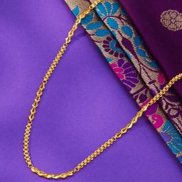 P N GADGIL JEWELLERS Artful Minimalism Yellow GoldChain For Unisex-image-8