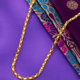 P N GADGIL JEWELLERS Unisex Lux Loops Yellow Gold Chain 15.64gm-image-66
