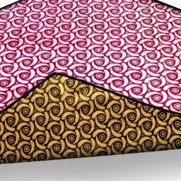 Stylista Pink & Yellow Floral Printed Waterproof Rectangular Reversible Bed Server Mat-8
