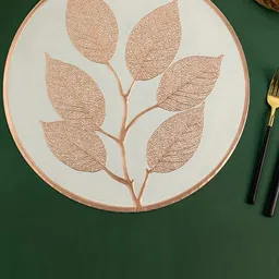 Dakshya Industries Copper 4 Pieces Printed Table Placemats-58