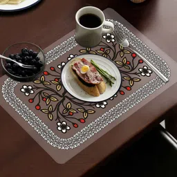Dakshya Industries Blossom Red & White 3 Pieces Printed Table Placemats-20