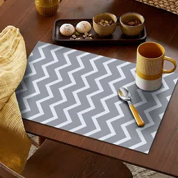 AEROHAVEN Set Of 4 Grey & White Printed Table Placemats-52