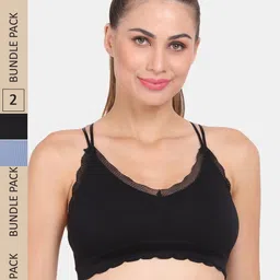 Amour Secret Pack of 2 Lightly Padded Anti Odour Sports Bra-image-37
