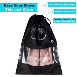 Kuber Industries Black 24Pcs Reusable Shoes Organiser Organisers-14